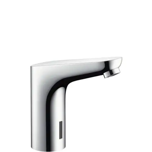 Hansgrohe Waschbeckenmischer aus verchromtem Material, funktionales und modernes Design mit Auslauf zur Wasserentnahme, ausgestattet mit Temperaturvoreinstellung.